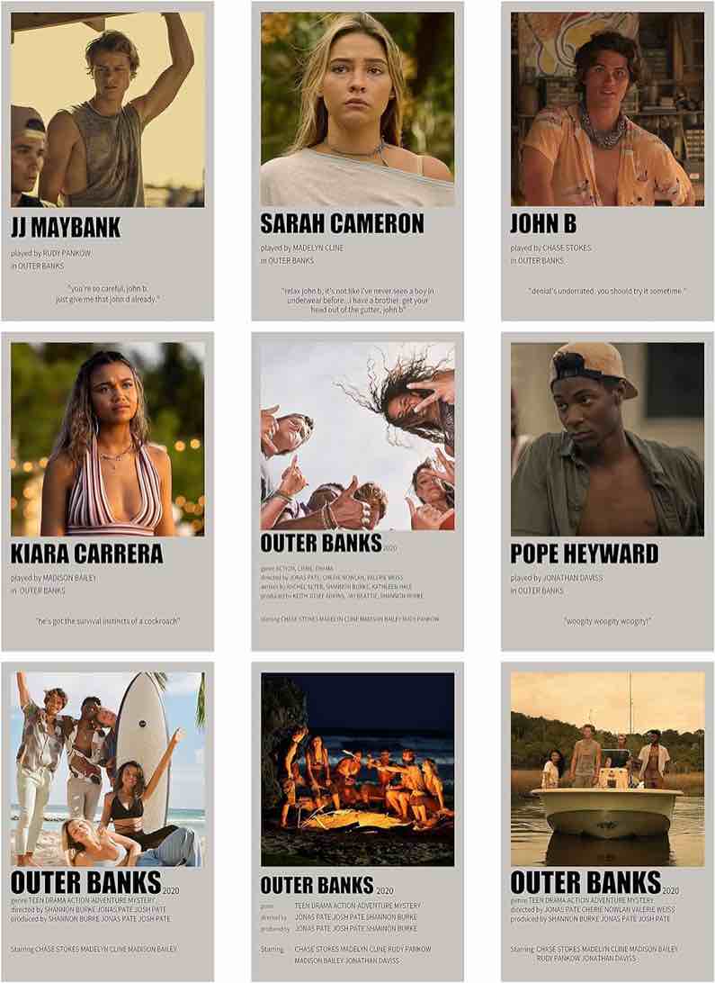 A Set of 9 Poster TV Series Poster Movie Posters for Room Aesthetic Wall Art Teens Room Decor 8x12 inch Unframed