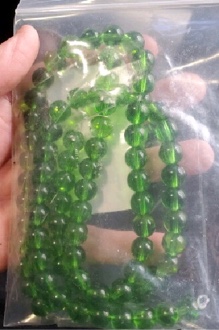 Green Glass Beads for Jewelry Making, Colored Glazed Round Loose Beads Crystal Spacer Beads Assorted Sizes Glass Beads for Earring Necklaces Bracelets Making 10mm 60pcs 2 Strand 15"