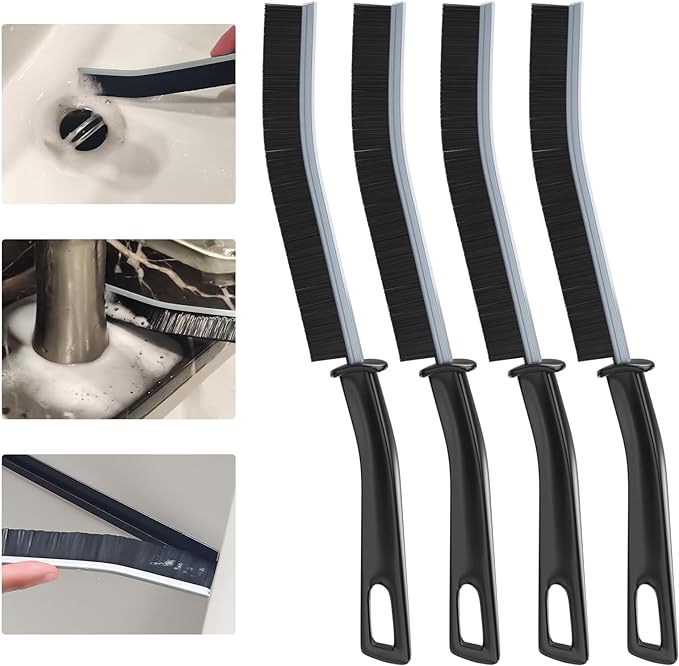 4pcs Gap Cleaning Brush,Multifunctional Gap Brush Crevice Gap Cleaning Brush Tool for Bathroom Kitchen Tiles Window Slots Cleaner Scrub Brush?Hard-Bristled Dead Corners Brushes