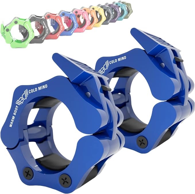 Premium 2 inch Olympic Barbell Clamps, Weightlifting Collars, Weight Clips for Bars, Olympic Weight Lifting Clips, Bar Clamps - Gym Accessories Strength Training