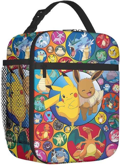 Anime Lunch Box Cartoon Waterproof Insulated Lunch Bag Comics Reusable Tote Bento for Boys Girls