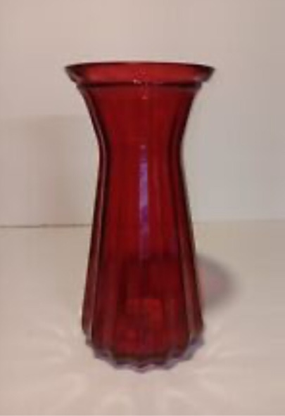 Cylinder Red Flower Vase