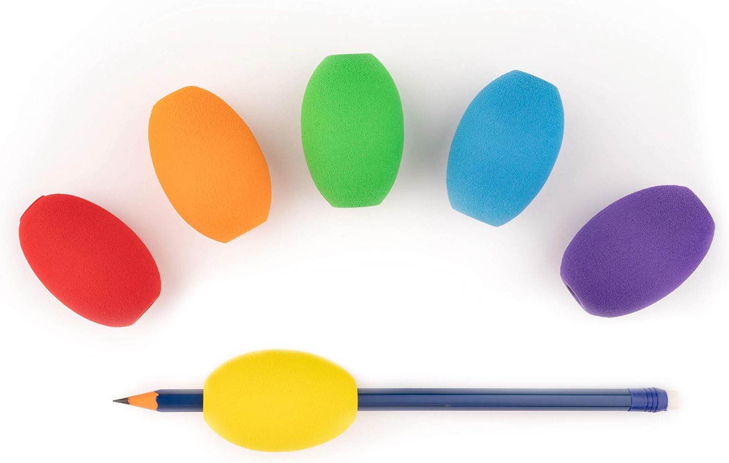 Basic Goods Pencil Pen Stylus Foam Egg Grips | Ergonomic Writing Aid Trainer for Cushion and Comfort Handwriting | Kids and Adults