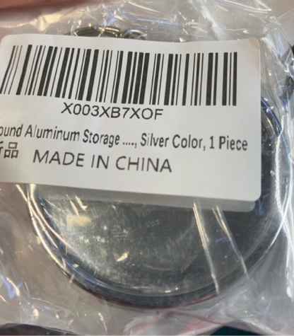 Round Aluminum Storage Box with Automatic Push Button for Necklaces, Hair Clips, Earrings, Bracelets, etc., Silver Color, 1 Piece