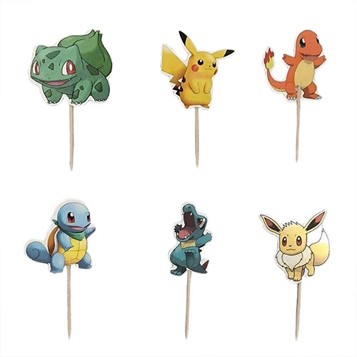 POKEMON CUPCAKE TOPPER 24PCS