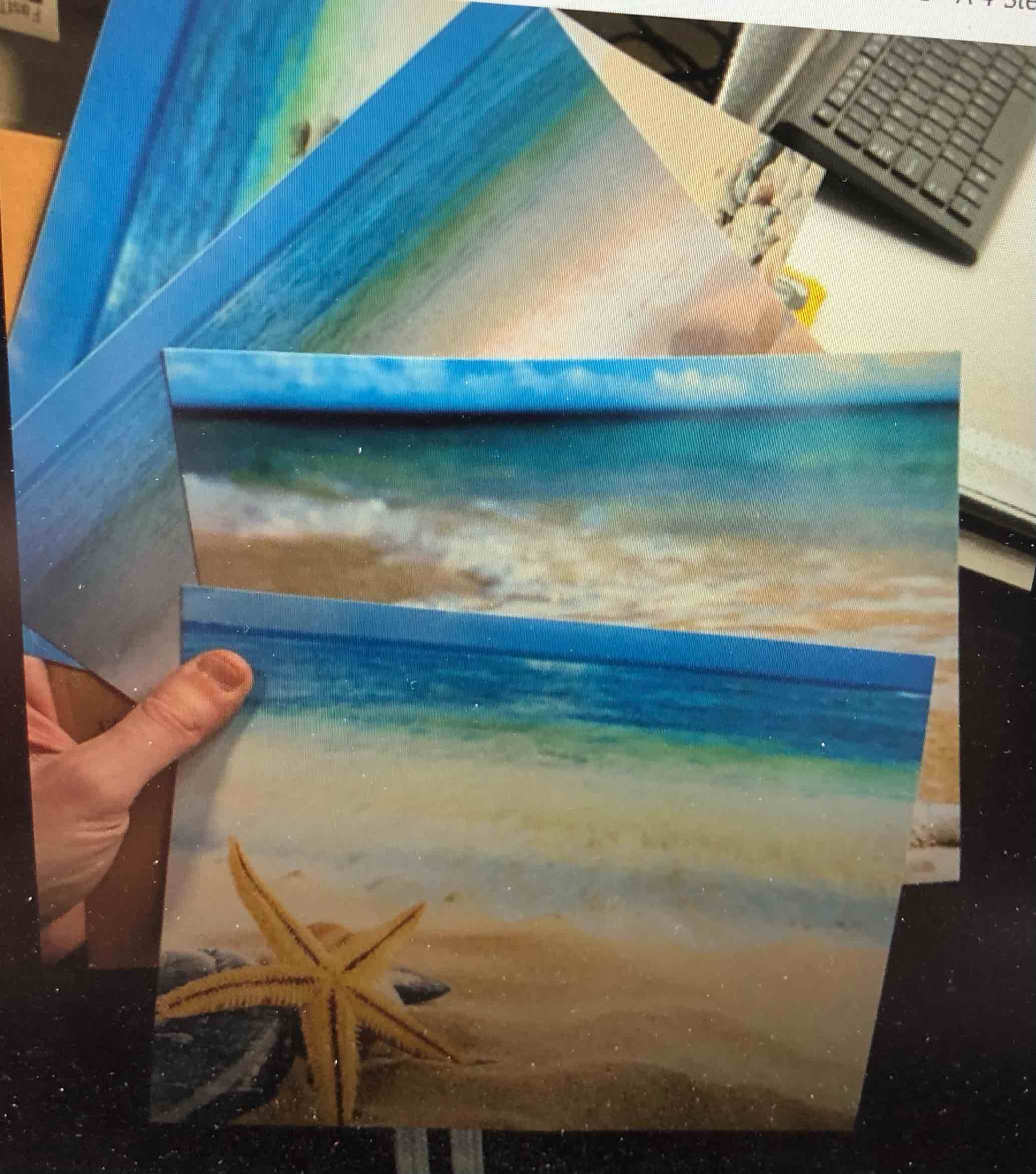 Summer beach Beach wall art poster, waves,Starfish, sand Pictures Wall Art print,Bathroom decor,Set of 4(8”X10”,No Frame)