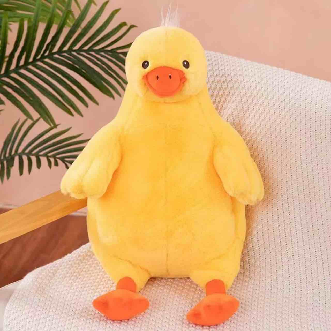 Slewed 21.5inch Duck Plush Animal Filled Pillow, Soft and Cute Large Duck Hand Warm Plush Toy Gift for Boys and Girls