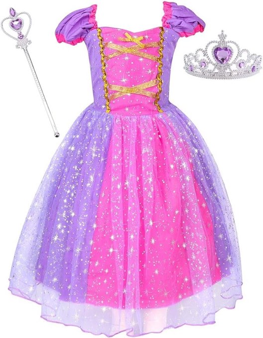 Suyye Princess Dress Costume for Little Girl Baby Shining Birthday Dress