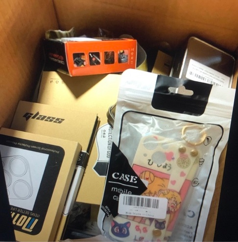 Box lot of assorted phone cases