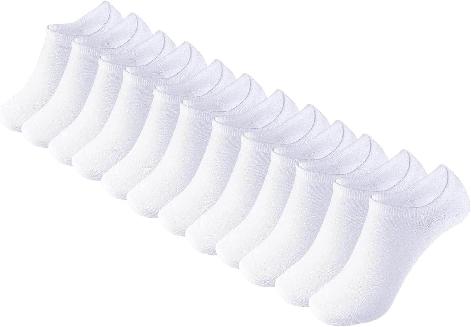 Auotoyutu No Show Socks Women 6~9 Low Cut Anti-slip Abrasion Resistant Breathable Material is Machine Washable ?Black 6 Pairs?