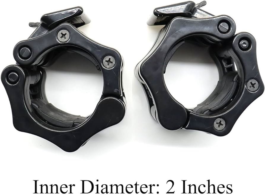EastyGold Barbell Clamps Olympic Spinlock Collars Dumbbell Clips Weight Lifting Bar Lock Quick Release Professional Barbell Buckle 1 Pair for Gym Exercise Fitness Body Building 2 Inches