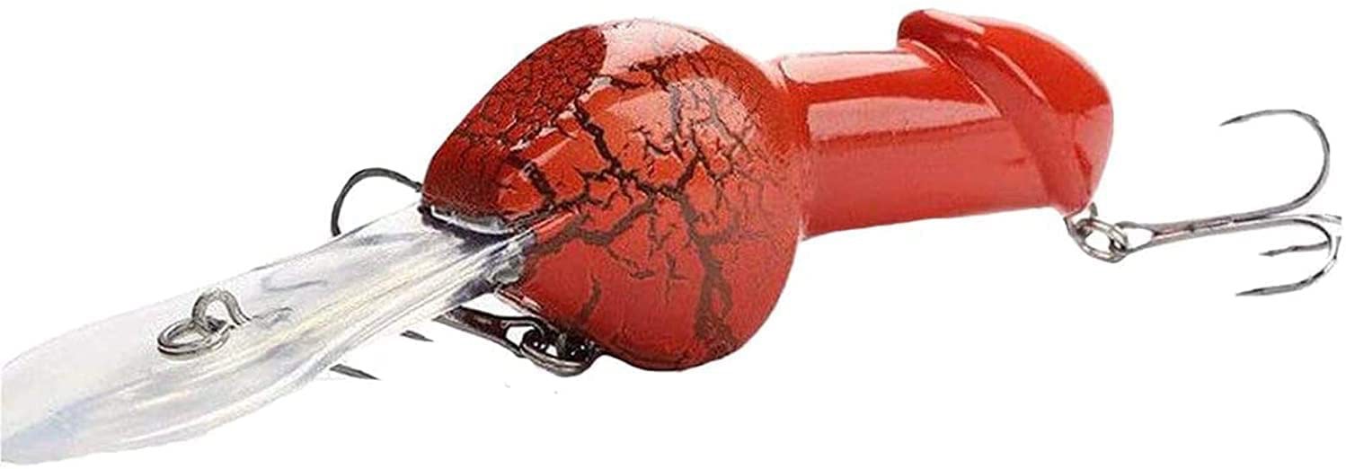 Creative Model Fishing Lure Minnow 140mm/26.5g, Penis Dick Diving Spinner Bass, Novelty Fishing Gifts for Fishing Lovers?Stely 1?