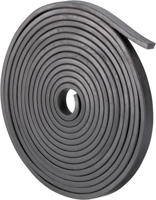 uxcell Neoprene Rubber Sheet Rolls 3/16"T x 1.97"W x 157.48"L, Solid Rubber Strips for DIY Gasket, Sealing Padding, Reduce Vibration Mat