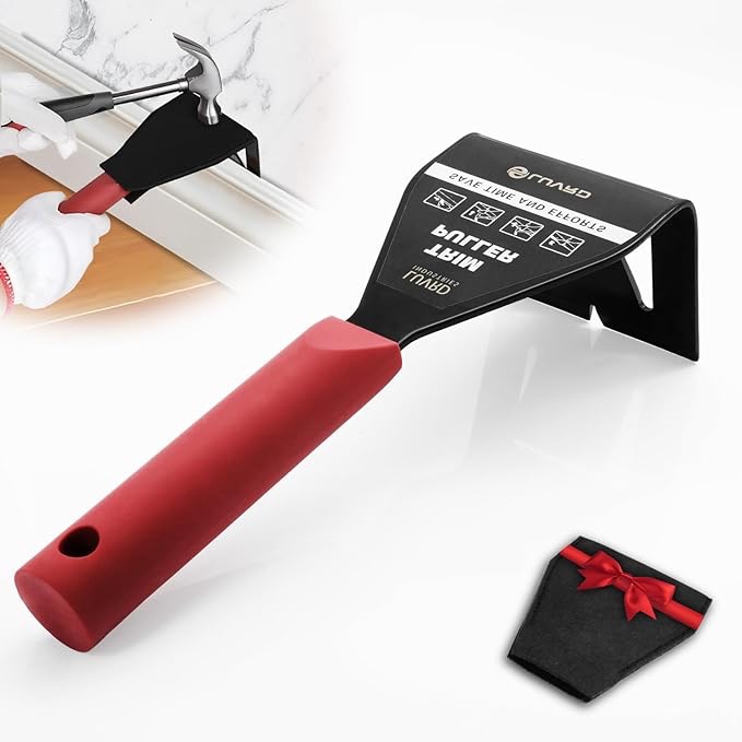 Trim Puller Tool - Tile Removal Tool, Skirting Board Trim Puller with Noise Cancelling - Wood Trim Removal Tool, Skirting Board Removal Tool for Removing Wooden Floors, Skirting Boards, Tiles, Nail Pulling and More