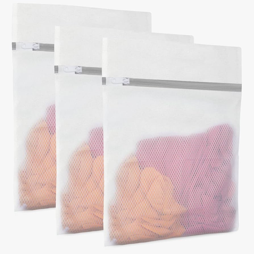 Rhombus Mesh Laundry Bags for Machine Washing of Delicates, Lingerie, Bra, Underwear, Hosiery, New Type Mesh Washing Bags (3*Medium(20'x16'))