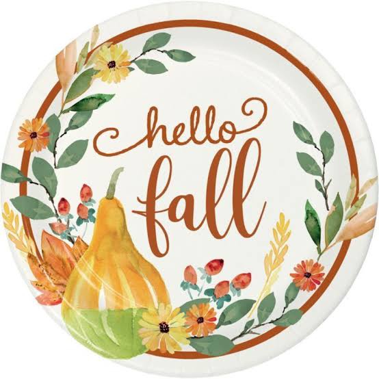 7 in. Giving Thanks Luncheon Paper Plate