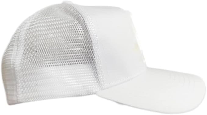 cmjxfz Fishing Cap Unisex's Trucker Hat Adjustable Snap Closure Mesh Cap Great for Hunting & Fishing -One Size Fits All, White, 5 5/8