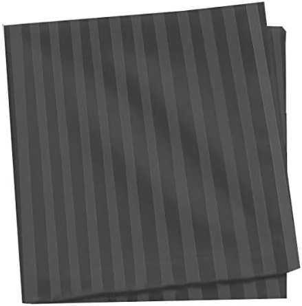 Cloth Napkin in Cotton Fabric -12x12 Wedding Napkins, Cocktails Napkins, Cotton Napkins Machine Washable Dinner Napkins, Set of 6 (Set of 6, Dark Grey Stripe)