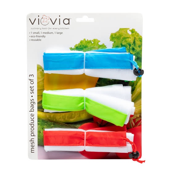 Viovia Mesh Produce Bags - Set Of 3