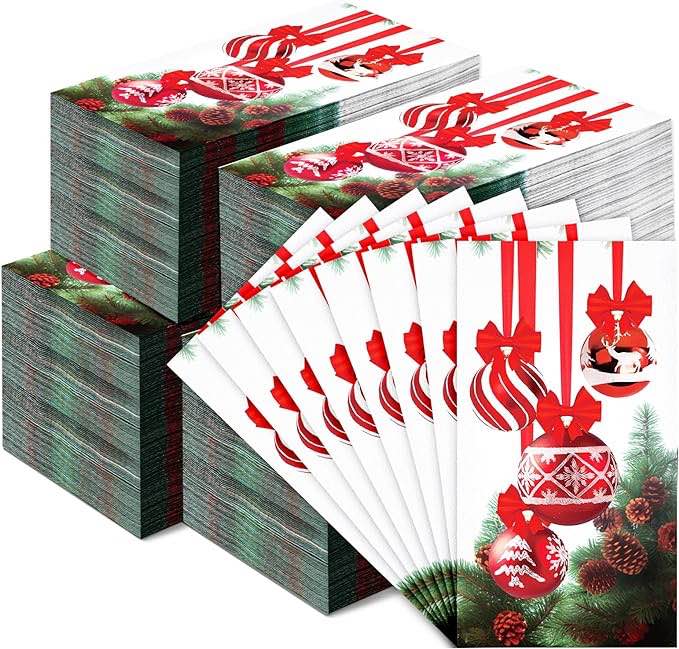 Gaillty 500 Pcs Christmas Napkins Paper Christmas Disposable Hand Towels for Bathroom Christmas Guest Paper Towel Christmas Decorative Towels for Home Wedding Holiday Paper Towels (Colorful)