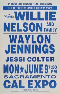 Willie Nelson Family Members Tin Sign Art Deco