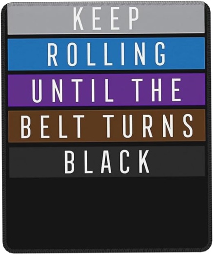 KEEHUA Jiu Jitsu BJJ Keep Rolling Light Non-Slip Rubber Mousepad Gaming Mouse Pad with Stitched Edge 10x12 in