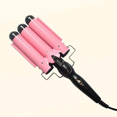 3 Barrel Curling Iron, Waver Iron - Black (Pink)
