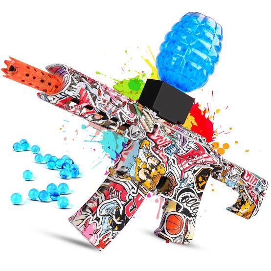 Kolable Gel Ball Blaster M416 Splatter Ball Blaster Full Auto Splat Gun Electric Shooting Game Orby Gun For Boys And Girls, Street Graffiti, Multicolor