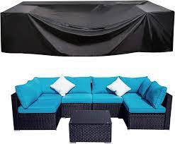 Outdoor Furniture Set Cover Patio Sectional Covers Outdoor Table and Chairs Covers Water Resistant Heavy Duty 128" L x 83" W x 29" H (Rectangular XLarge 128"L x 83"W x 28"H)