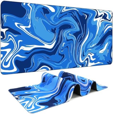 Fluid Pattern Marbled Design Gaming Mouse Pad Large Mouse Pad for Desk Keyboard and Mouse Pad Desk Mat Computer Mat Protector Mat Office Desk Accessories Gifts - 31.5" L*11.8" W