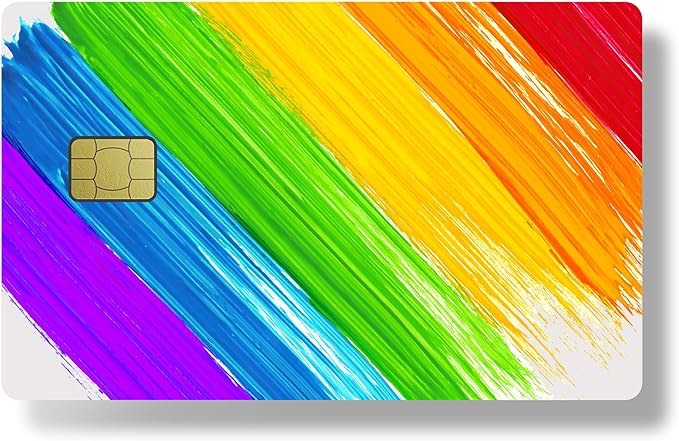 Card Skin, Custom Rainbow Graffiti Style Credit/Debit Card Skin Sticker - Personalized Cover for Credit/Debit Cards - Durable, Slim, Waterproof