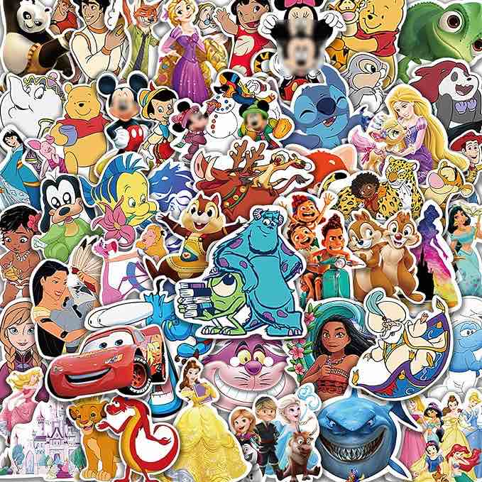  Touch the image to zoom in 100Pcs Mixed Kawaii Stickers, Cartoon Sticker, Cute Cartoon Character Vinyl Waterproof Stickers for Water Bottle Laptop Phone Guitar, Waterproof Animation Decal for Girl Kids Teen Adults