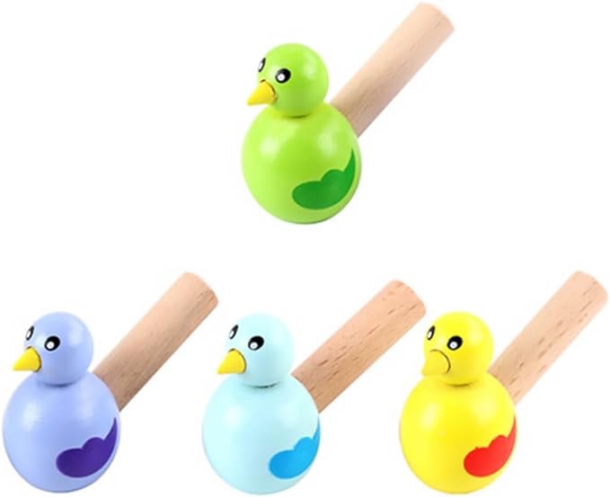 SAFIGLE 4pcs Bird Whistle Wood Whistle Toy Birds for Children Creative Kids Toys Educational Toys for Kids Bird Horn Kids Musical Toys Noisemaker Kids Whistle Piston Wooden Vocalize Baby