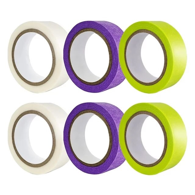 EDSRDRUS Multi Purpose Artist Tape, 6 Pack Total 9.8yards 5/7 inch Width General Purpose Masking Tape, Artist Tape for Canvas, Framing, DIY, Labeling (Multicolored)