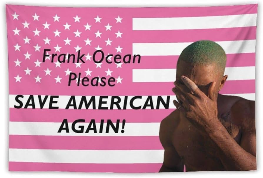 beabag Frank Please Save American Again Ocean Funny Tapestry Flag for Home College Dorm for Bedroom Wall Décor 40 * 60in