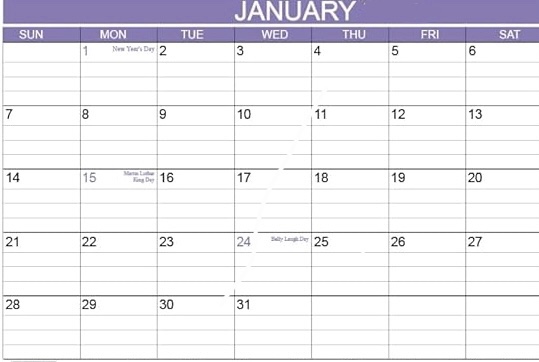 Wall and Desk Calendar - Striped Blocks, Spiral Bound, Monthly (2025) — Content May Vary