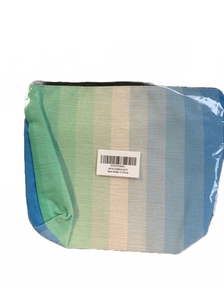 Checkered Cosmetic Bag Makeup Bag, Cosmetic Bag Pouch for Women, Blue And Green Large Capacity Portable Toiletries Zipper Pouch for Women Sister Friends Girls Ladies-B12