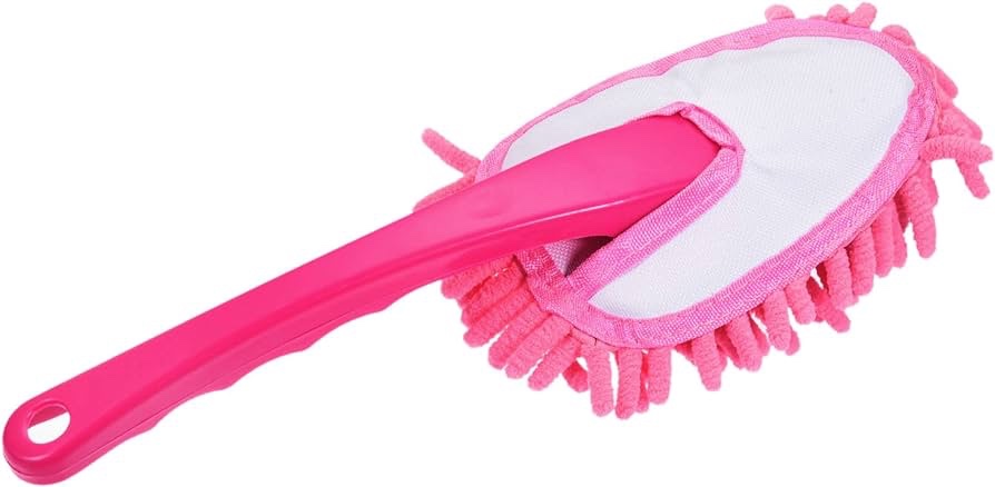 MECCANIXITY Microfiber Chenille Duster Washable Cleaning Brush Dusting Tool for Computer, Keyboard, Window, Furniture, Home, Kitchen, Office, Pink