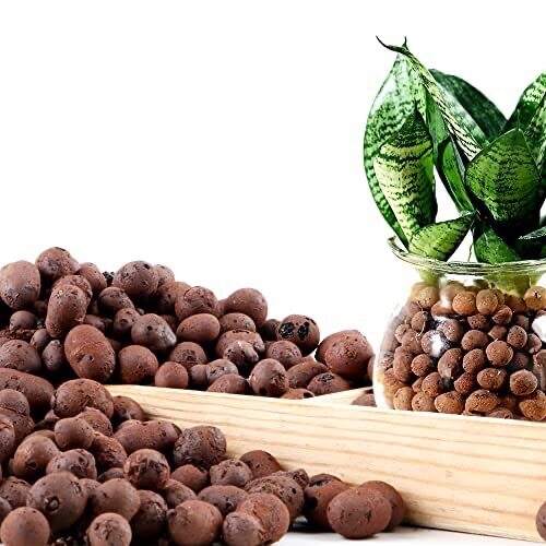 1.5LBS Leca Balls Clay Pebbles for Plants, 8mm-12mm Expanded Clay Pebbles