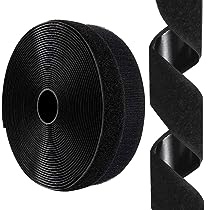 Hook and Loop Tape Roll with Heavy Duty Adhesive, 240 in x 1 in, Double Sided Mounting Tape Strips for Fastening or Hanging Items, Substitute Nails and Screws, Suitable for DIY, Handmade Projects
