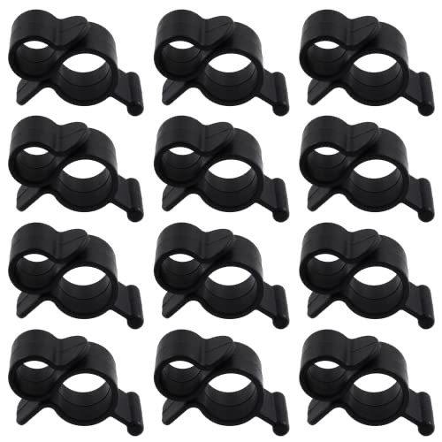 Rierdge RV Awning Clip, Black Awning Hooks for RV Camper Travel Trailer Rope Lights Roller Bar Channel, 12pcs