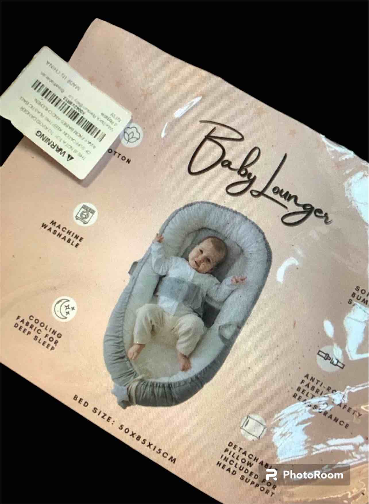 VibeStock Premium Baby Lounger for Newborn Cover, Baby Lounger Pillow, Baby Lounger 0-24 Months, Baby Nest Floor Seat for Travel, Infant Lounger Newborn Must Have Essentials, Breathable and Portable