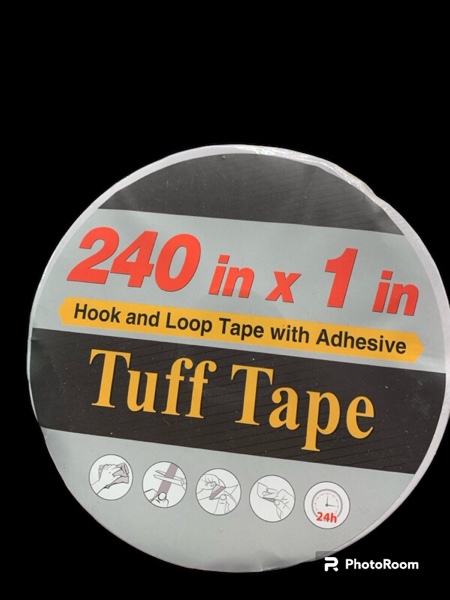 Hook and Loop Tape Roll with Heavy Duty Adhesive,240 in x 1 in, Double Sided Mounting Tape Strips for Fastening or Hanging Items, Substitute Nails and Screws,Suitable for DIY, Handmade Projects