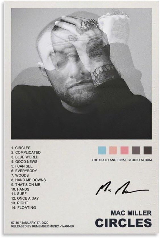 Mac Miller Circles Tapestry 30” x 40” Wall Decoration 