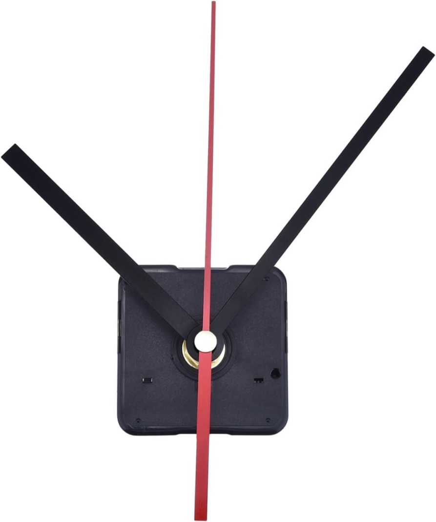 Mudder Silence Quartz Clock Movement, 11/25 Inch Maximum Dial Thickness, 4/5 Inch Total Shaft Length (Black)