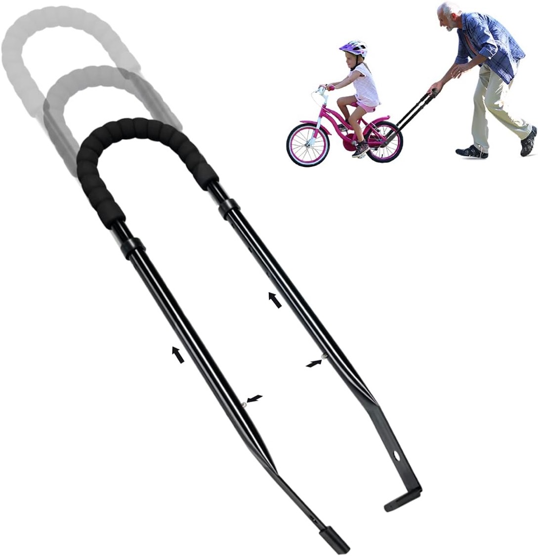 AmazeFan Children Bike Training Handle Bicycle Accessories for Kids, Bike Balance Push Bar for Kids, Safety Trainer Handle for Toddler Bike