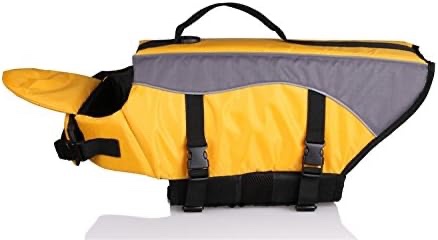 Rantow Dog Life Jacket - with Superior Buoyancy & Rescue Handle - Sports Lifesaver Reflective Safety Vest Pet Life Preserver Swimsuit - Best in Pool, Beach, Boating (XS, Yellow)