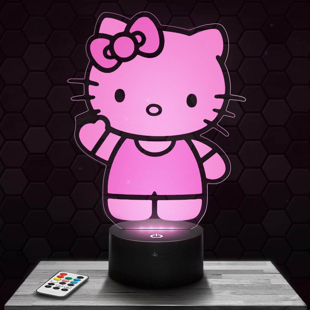 Night Light, Touchscreen Night Light, Hello Kitty, 3D LED Illusion, Gift Idea, Christmas, Birthday, Boys and Girls, Night Light, Children's Room or Adult