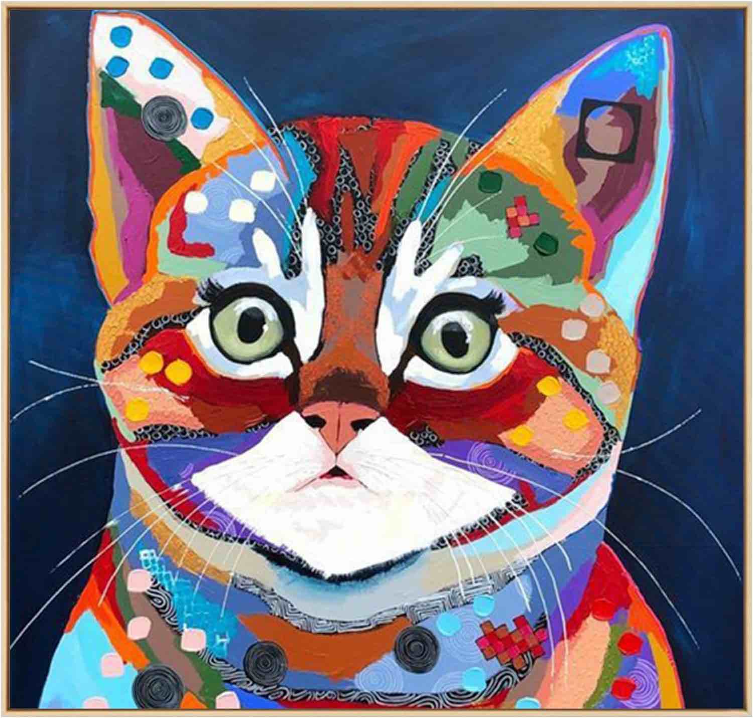 fuepsfup 5D Diamond Painting Kit Cat DIY Full Round Drill Diamond Art Kits for Adults Cute Kittens Diamond Dots for Beginners Painting with Diamonds by Numbers (12 x 12 Inch)