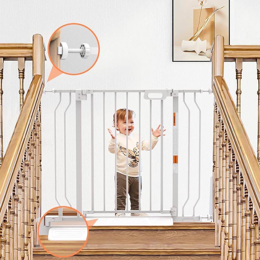 Sasylvia 8 Sets Gate Mounted Stair Gate